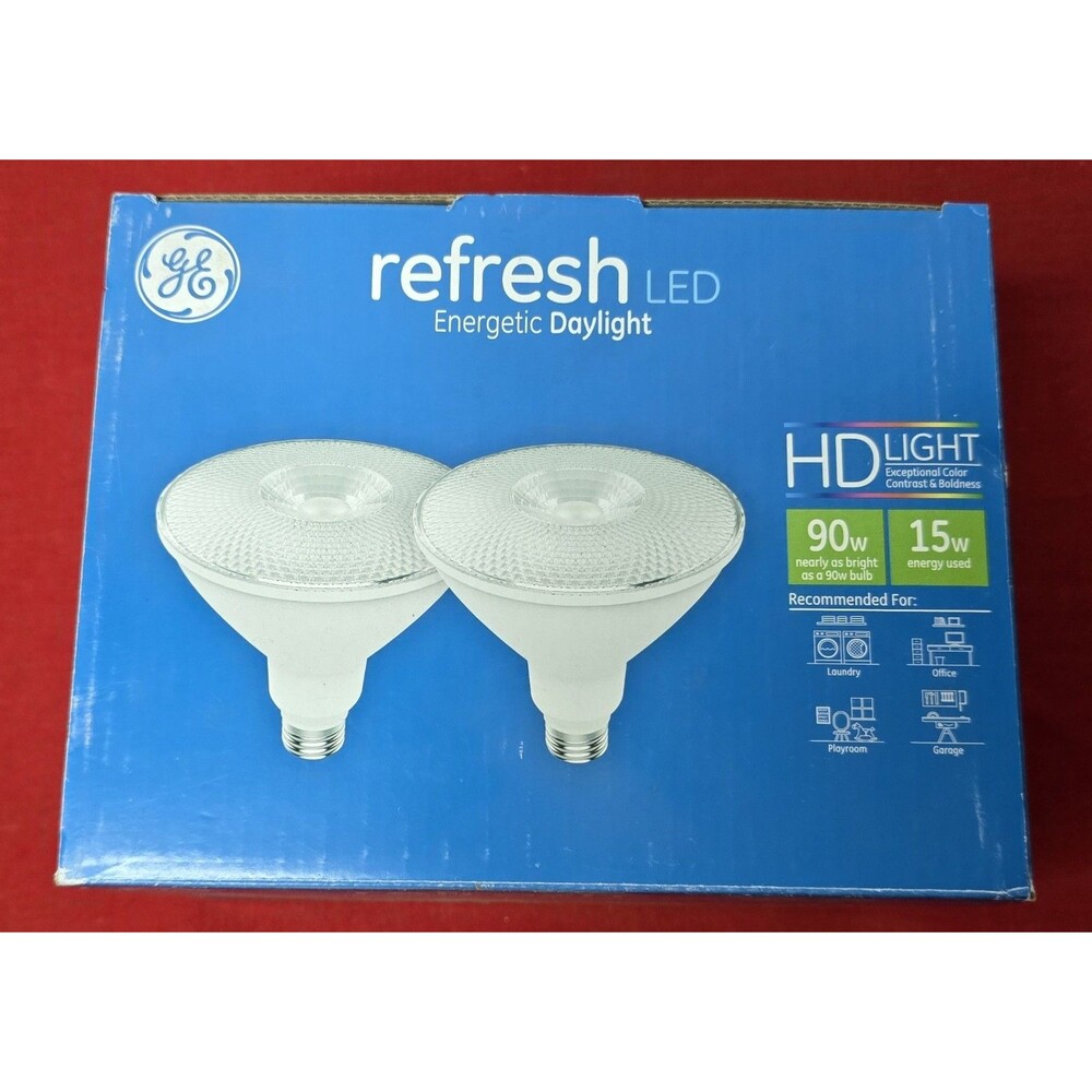 GE Refresh HD PAR30L LED Flood Bulbs 12W 800-999lm Daylight Dimmable 2pk